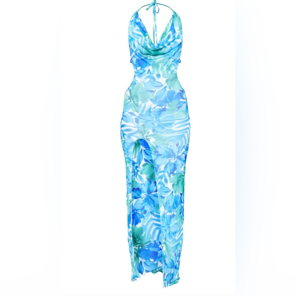 PLT floral mesh dress